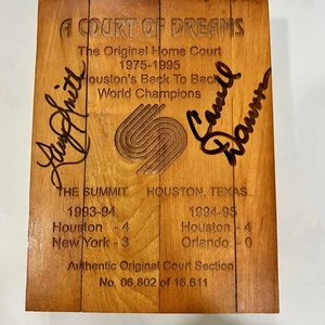 Houston Rockets A Court Of Dreams 1975-1995 The Houston Summit Court Piece W/COA - Picture 1 of 6