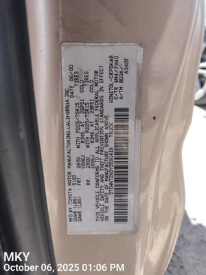 LEFT FRONT DOOR SWITCH 8482016060 1996-2000 TOYOTA TACOMA Foto 1 de 4