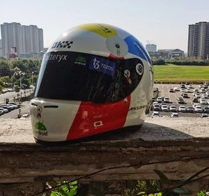 2023 LANDO NORRIS F1 FORMULA 1 HELMET HELM HAND-PAINT 1:1 WITH HANS - Picture 1 of 6