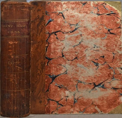 1833 -SLAVERY/CHINA/ARCTIC EXPLORATION- Gentleman's Magazine Bound Book w/MAP - Image 1 of 2