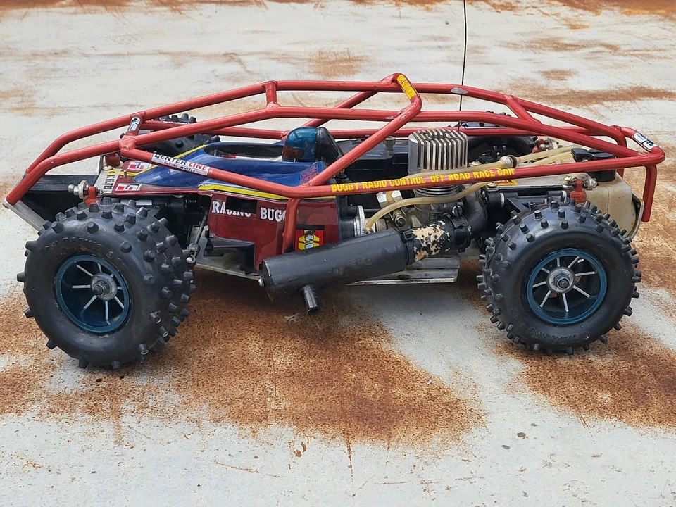 Vintage Kyosho Rarität Verbrenner Buggy mit Käfig Voll Metall und Enya 21 X - Bild 1 von 4