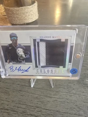 2024 Panini National Treasures Brando Mayea Patch Auto /25 Yankees - Image 1 of 2