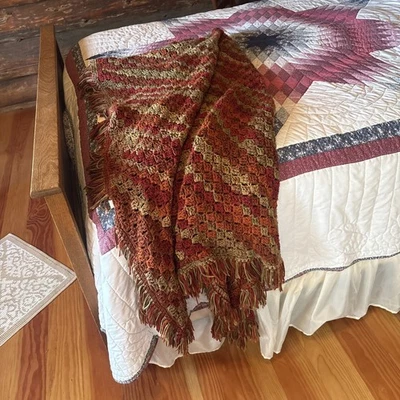 Manta afgana tejida a mano - SOFÁ BLING 63x63 tonos tierra Foto 1 de 4