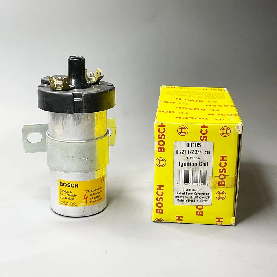 For 84-93 Audi 5000 Quattro Volvo 240 244 245 VW Bosch Ignition Coil 0221122334 - Image 1 of 4