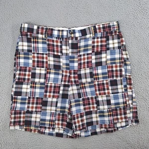 Brooks Brothers Shorts Mens 40 Multi Plaid Patchwork 346 Slash Pockets Chino - Picture 1 of 18