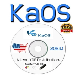 KaOS LINUX INSTALL & LIVE 64bit DVD 2024.1 "Newest Version" Fast Shipping USA!!! - Picture 1 of 1