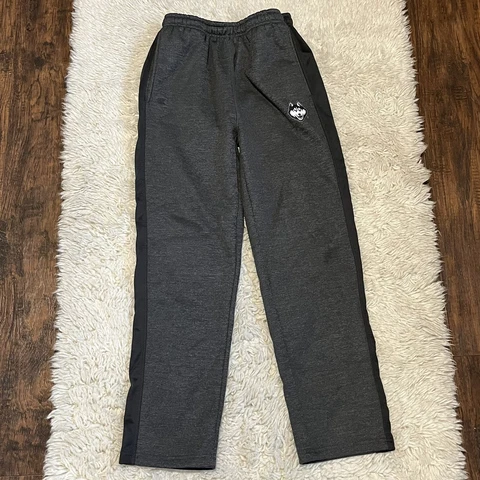 UCONN Colosseum Sweatpants Womens Size Small Gray Fleece Pockets Sports Cover