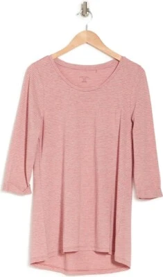 Camiseta Daniel Buchler-Cuello Escote Escote 3/4-Color: Rosa-Mujer Talla: Mediana-¡NUEVA!! Foto 1 de 4