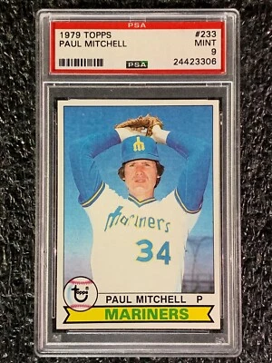1979 Topps Baseball #233 Paul Mitchell PSA 9 - Image 1 of 2