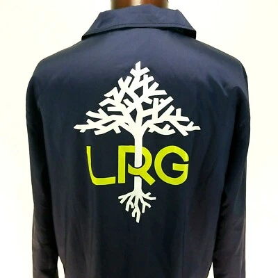 LIFTED RESEARCH GROUP Light Jacket Blue LRG Logo Windbreaker Snap Men's M EUC! * - Image 1 of 4