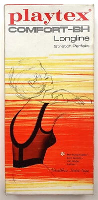 Playtex COMFORT-BH Longline Stretch 1259 schwarz, 5 Cup A, 50er, ungetragen OVP! - Bild 1 von 2