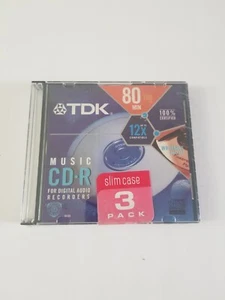 TDK Music CD-R, 3 pack with slim jewel cases - Picture 1 of 2