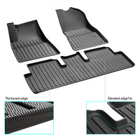 5 Sets Front Rear Floor Trunk Storage 3D Mat Liner For Tesla Model 3 17-21