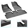 3 Sets Front and Rear Floor 3D Mat Liner TPE All weather For Tesla Model 3 17-21