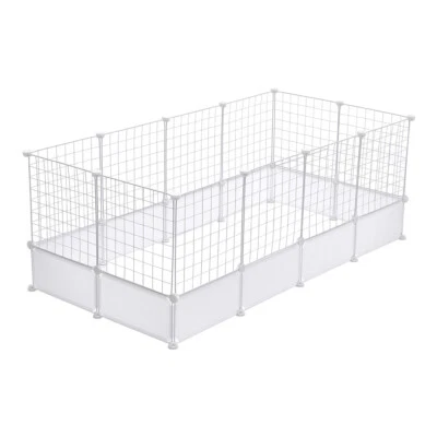 IDEAL-HOMESTYLE 24 Panels Pet Fence Puppy Pen Crate Cage Dog Rabbit Playpen Metal Enclosure DIY