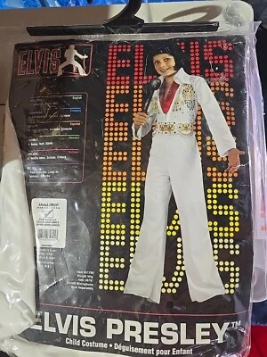 Macacão Elvis Presley Aloha Eagle branco fantasia infantil Halloween P 3/4  - Imagem 1 de 3