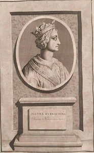 1723 Peter Van der Aa Ritratto Giovanna II d'Angiò-Durazzo Regina di Napoli - Foto 1 di 3