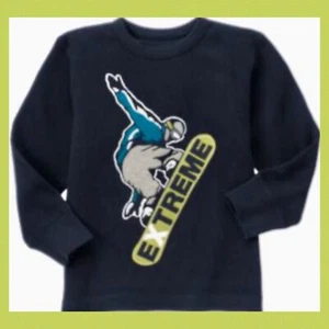 NWT Boys 4 Gymboree “SNOW DAYS” Cotton Blue Thermal Snow Board EXTREME SHIRT TOP - Picture 1 of 2