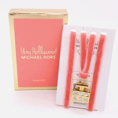 Michael Kors Muy Hollywood Botella de Perfume Dije Terciopelo Collar/Pulsera Envoltura Foto 1 de 3