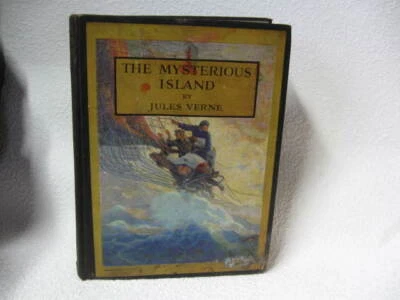 The Mysterious Island, Jules Verne, ILLUS BY NC WYETH,  1935 Scribner’s - Image 1 of 4