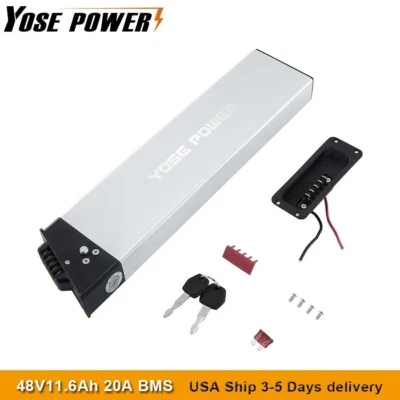 YOSE POWER 48V11.6Ah Lectric Ebikes Battery Lectric XP Step-Over and Step-Thru Battery