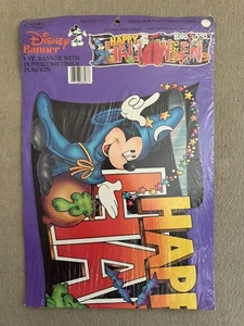 NEU Vintage Eureka Papierzauber Disney Halloween Mickey Wanddekoration 1987 Fantasia - Bild 1 von 5