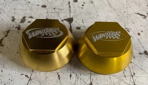 Sprintcar Hub Dust Cap Winters Screw In Style PAIR W/O O-ring  (FREE SHIPPING) - Picture 1 of 3