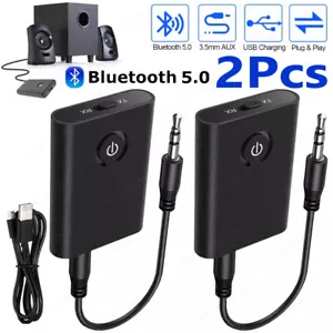 Transmisor y receptor Bluetooth 5.0 2 en 1 inalámbrico audio auxiliar adaptador de 3,5 mm - Imagen 1 de 12