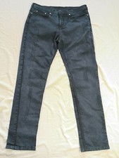 Neil Barrett Men's Dark Blue Distressed Super Skinny Jeans Size 32 - Good Used