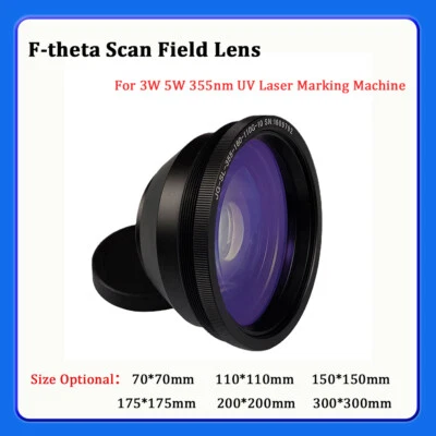 CHINACNCZONE 70-300mm 355nm F-theta Scan Lens Field Lens For 3W 5W UV Laser Marking Machine