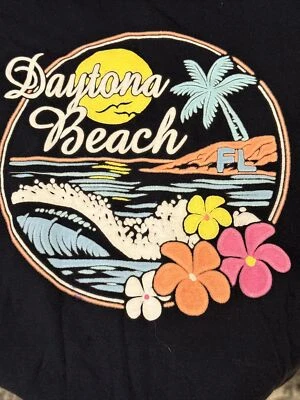 Camisa de Recuerdo Y2K Daytona Beach Floral Surf Puffy Hanes Para Mujer’s S Foto 1 de 4