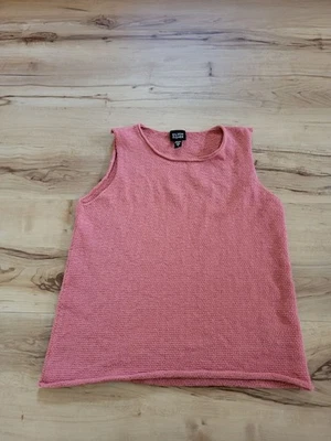 Vtg Eileen Fisher Pink 100% Wool Textured Sleeveless Tank Top Women Size Small  - Image 1 of 4