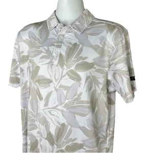 Camisa Polo YATTA GOLF Para Hombre M Cepillo Arenoso Beige Tropical Hawaiana Nueva con Etiquetas - Imagen 1 de 12