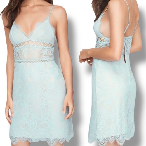 UNDERCOVER Abito Victoria’s Secret blu chiaro Dream Angels floreale pizzo slip – Medium