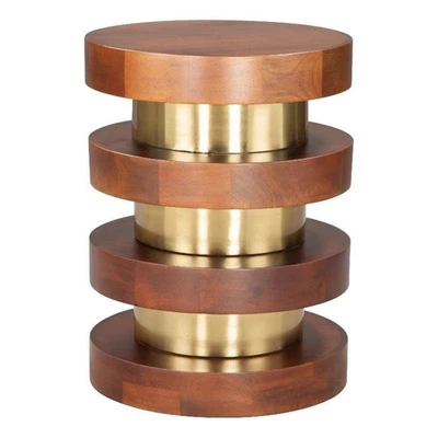 Mesa lateral marigota nogueira - Imagem 1 de 4