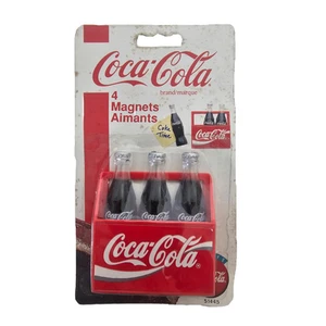 Vintage 1995 Arjon Coca-Cola 4 Magnets 3 Bottles In Carrier #51445 - Picture 1 of 3