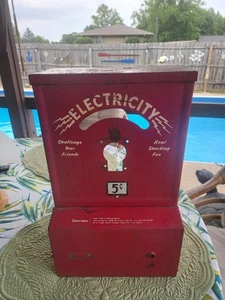 Advance Machine Co Electric Penny Arcade .05 Cents Shocker Machine Case - Bild 1 von 15
