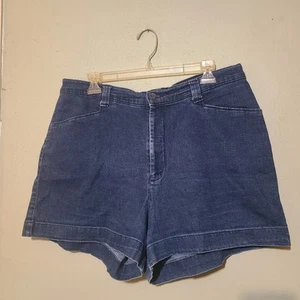 Lee Casuals Vintage Long Rise 100% Cotton Denim Bareback Mom Shorts Women's 16 - Picture 1 of 6