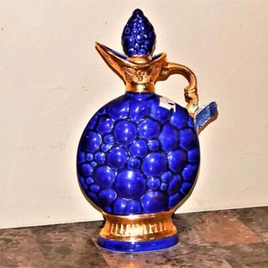 1963 Vintage Jim Beam Bottle Cobalt Blue Grapes Decanter Regal Ch… - Imagen 1 de 12