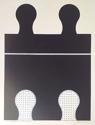 JUAN MARTINEZ (1942) Sérigraphie Découpage Originale 1971 op art 46ans Vintage - Photo 1/4