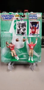 ¡PARES GANADORES DE LÍNEA INICIAL SAN FRANSISCO 49ERS DWIGHT CLARK AND JOE MONTANA!¡! - Imagen 1 de 5