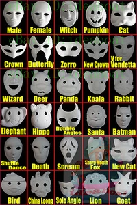 DIY Unpainted Mardi Gras Venetian White Blank Masquerade Paper Pulp Costume Mask - Picture 1 of 50