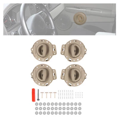 Inner Front Rear Tan Door Handles w/Install Kit 4 For Jeep COMMANDER 2006-2010 - Image 1 of 4