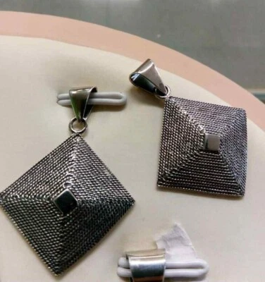 CIONDOLO CORBULA QUADRATA FILIGRANA SARDA ARGENTO 800 BRUNITO ARTIGIANATO SARDO - Immagine 1 di 3