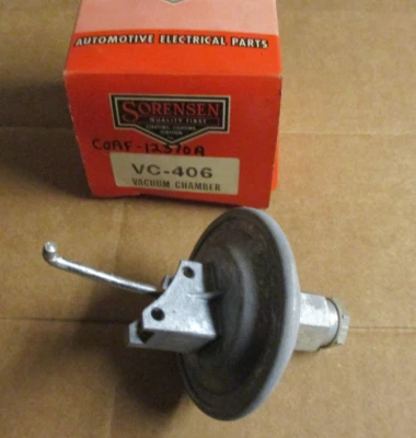 1960 1961 Edsel Mercury 6 cyl A/T Vacuum Advance Chamber 60 61 - Image 1 of 4