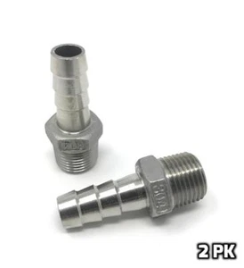 Concord 304 Edelstahl 1/2"" Widerhakenschlauch auf 1/2"" NPT Fitting Home Brew. 2er-Pack - Bild 1 von 2