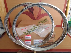 Genuine Wheel Rims & Spoke for Honda C70 Passport C50 C90 C100 SS50 CL50 70 CD50 - Foto 1 di 8