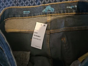 New There Abouts Jeans Girls 18H Husky Blue Denim Strait Fit Mid Rise Modern - Picture 1 of 5