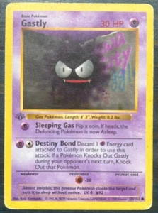 Pokémon TCG | Gastly 50/102 | Base Set 1st Edition | HP - Picture 1 of 2