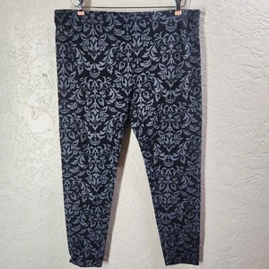 Womens Faded Glory Black & White Patterned Jeggings Size XL Long Pants - Picture 1 of 3